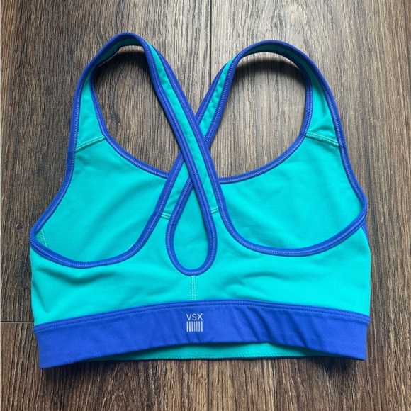 VICTORIA'S Secret - VSX Sport - Two Tone Blue - Stylish Sports Bra sz XS - Picture 2 of 3
